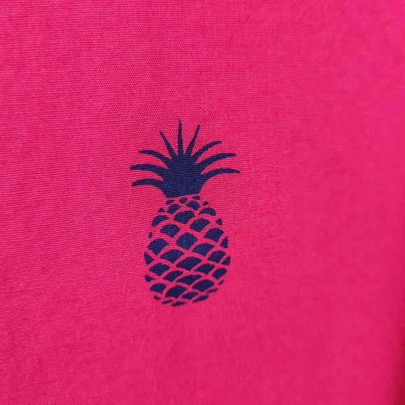 Iron Co Short Sleeve Red Pineapple Hawaiian Button Up Shirt Size S Mens & Unisex - Picture 5 of 9